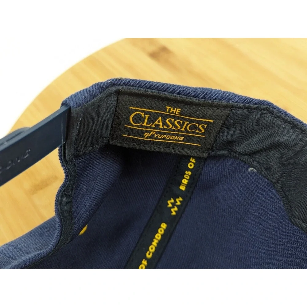 Drive Shack‎ Divot Snapback Hat Navy Yellow Embroidered Blue Yellow Adjustable